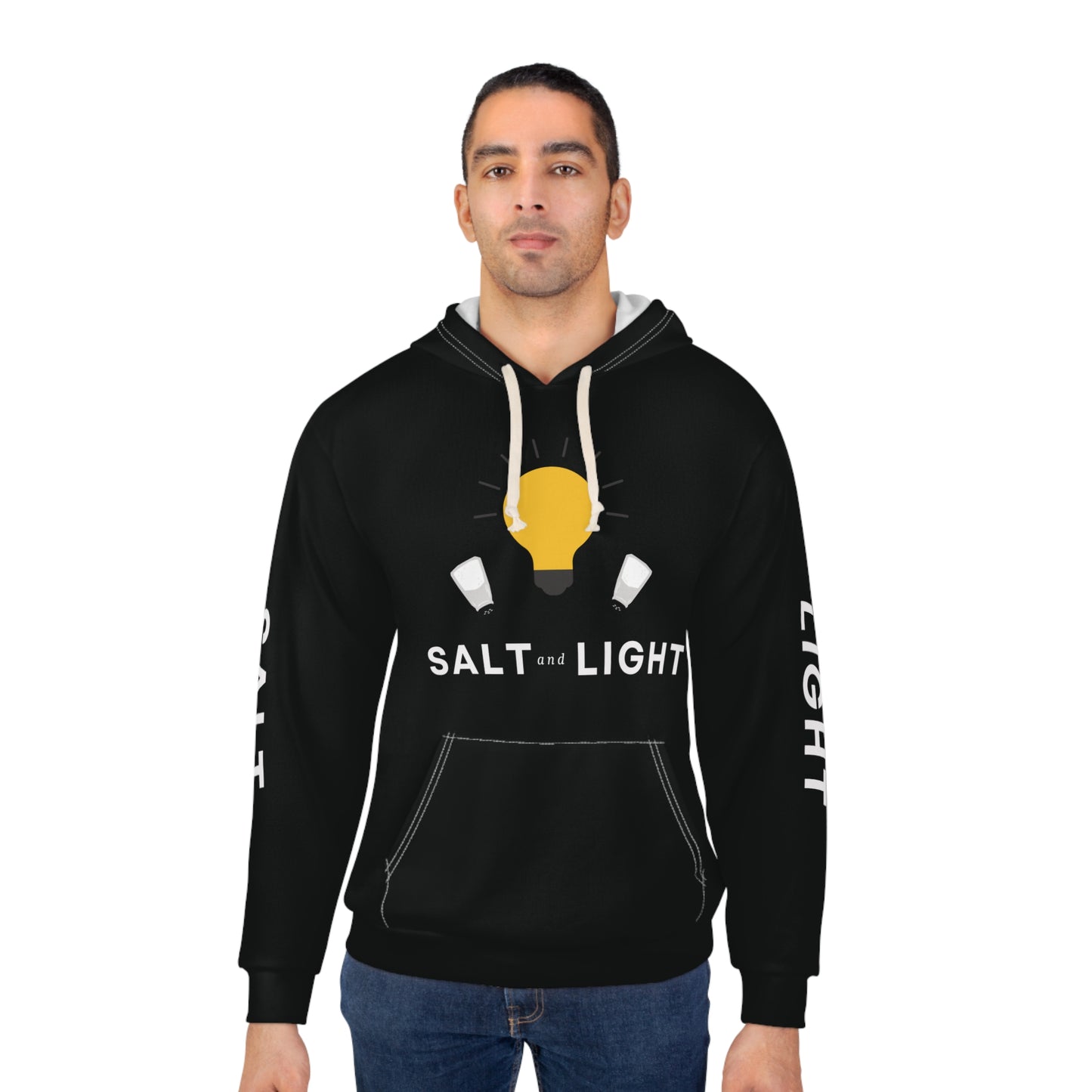 Salt and Light Unisex Pullover Hoodie - Black