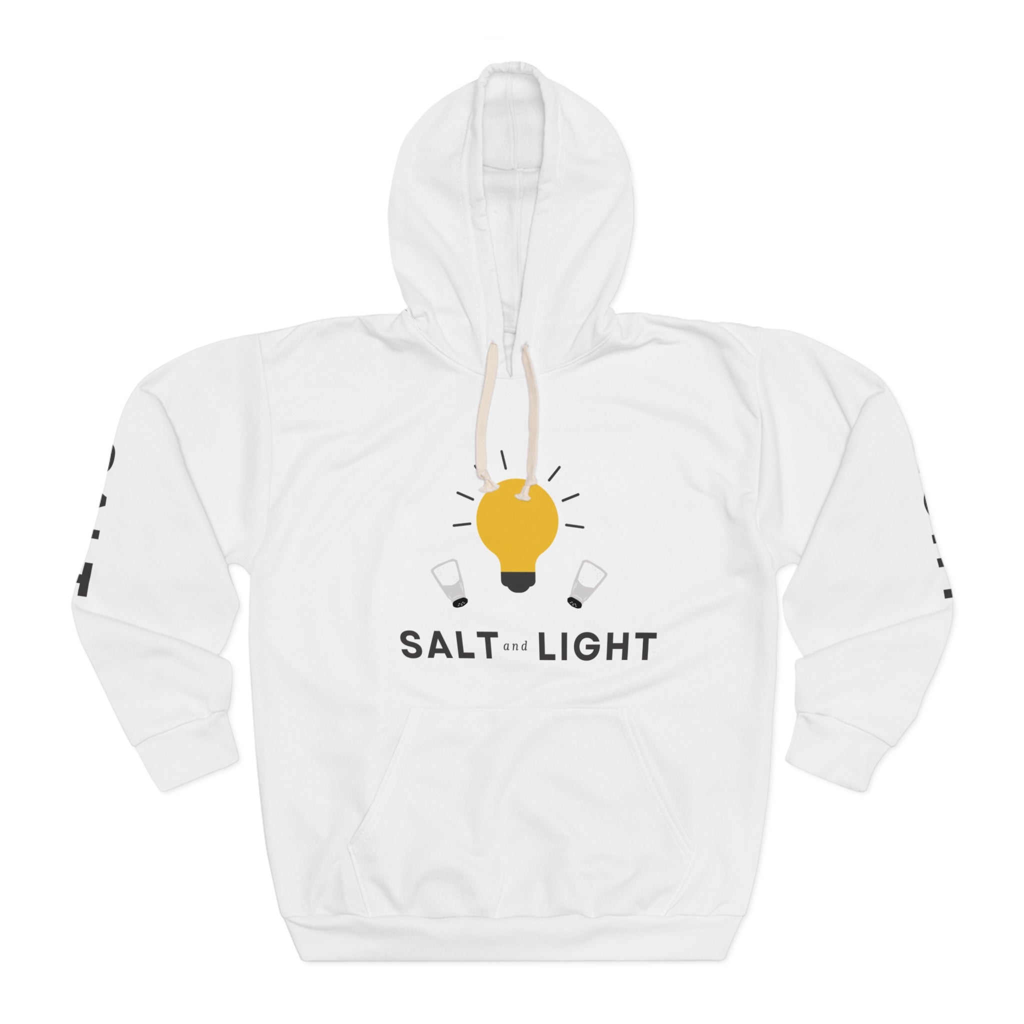 Salt and Light Unisex Pullover Hoodie - White