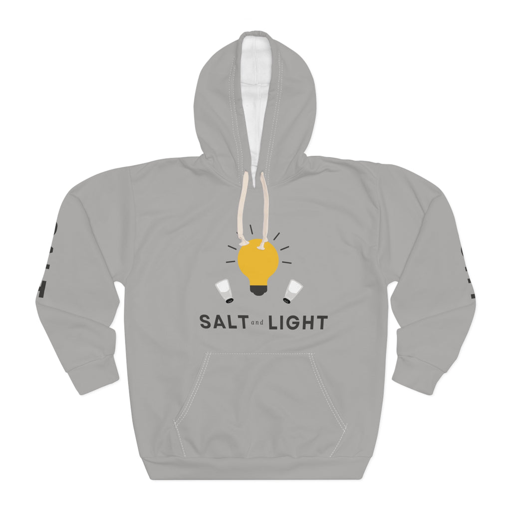 Salt and Light Unisex Pullover Hoodie - Light Gray