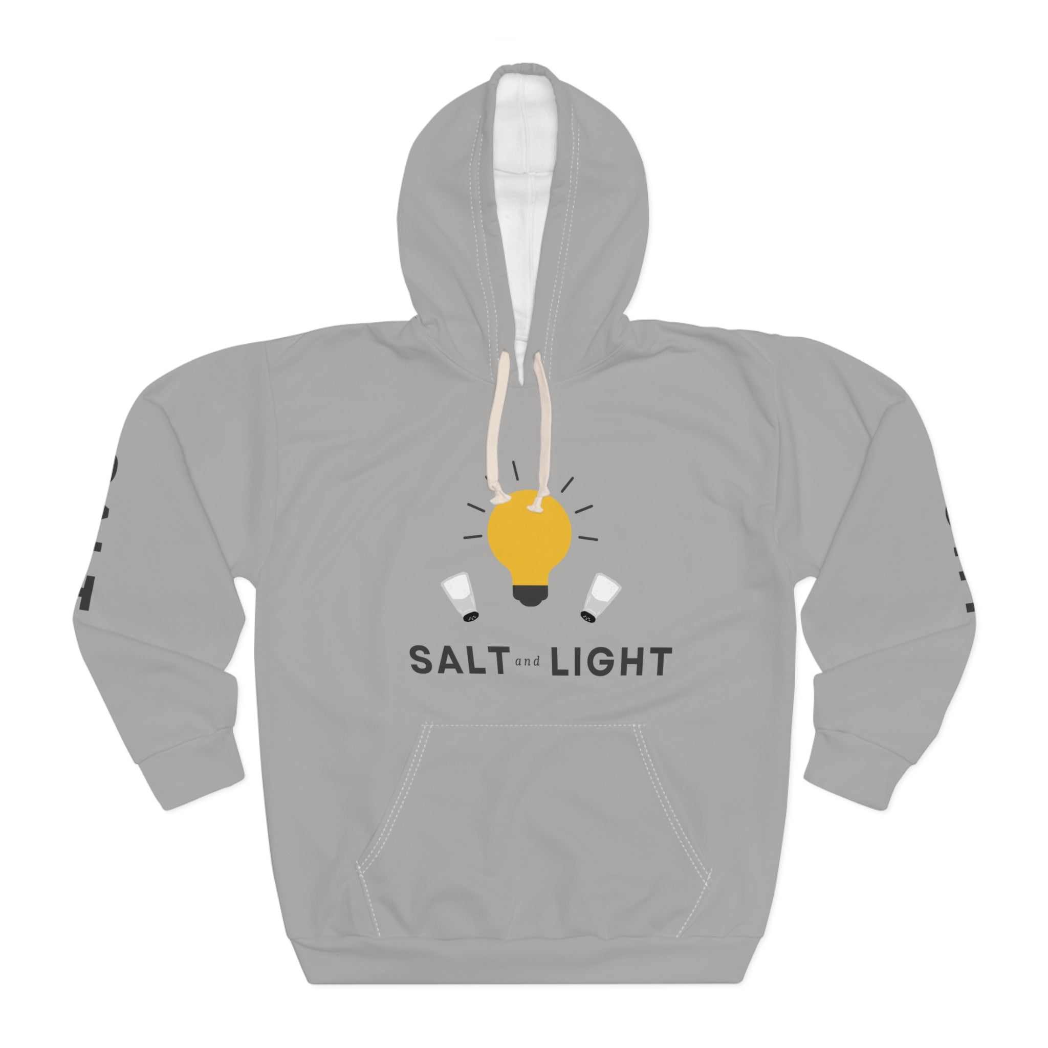 Salt and Light Unisex Pullover Hoodie - Light Gray