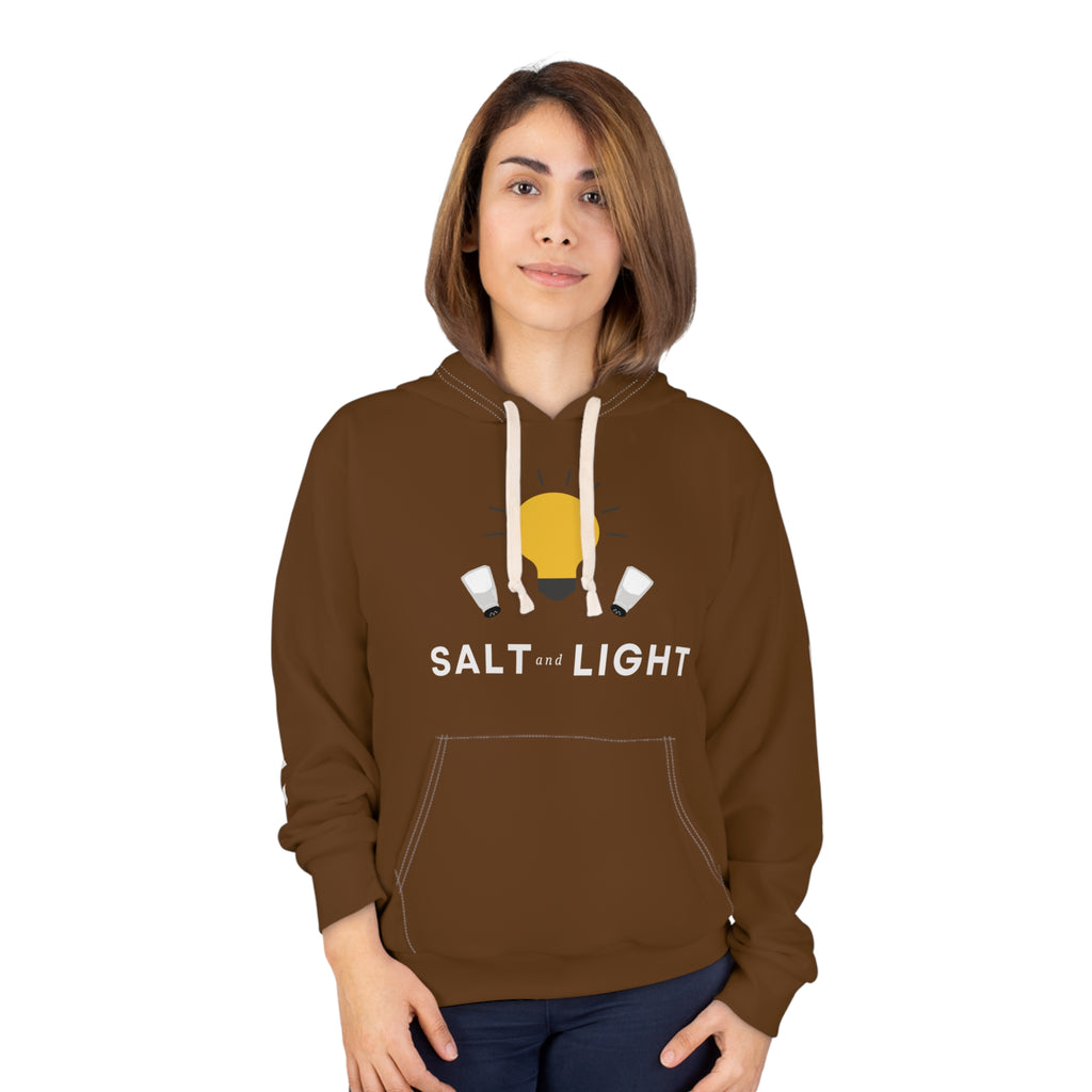 Salt and Light Unisex Pullover Hoodie - Brown