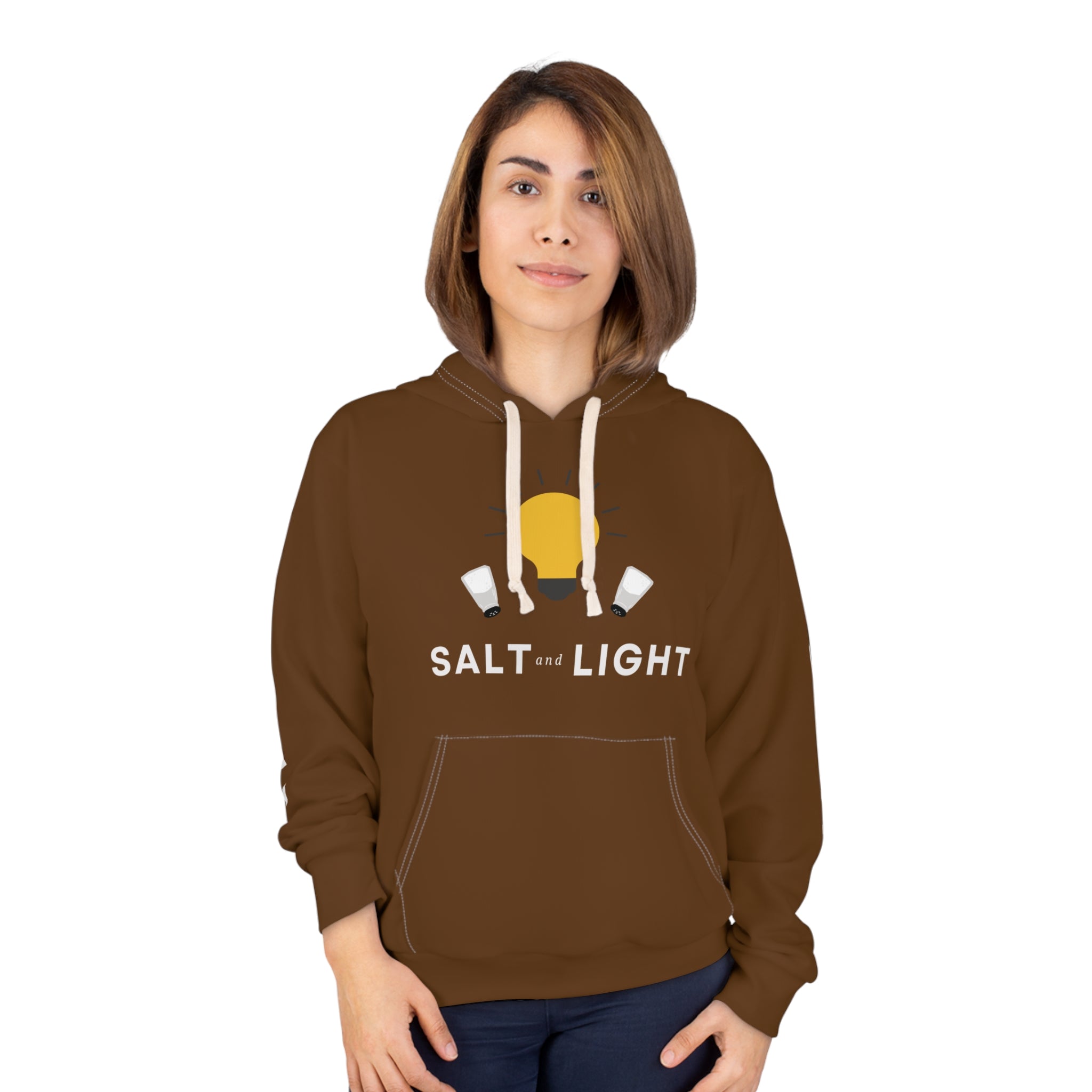 Salt and Light Unisex Pullover Hoodie - Brown