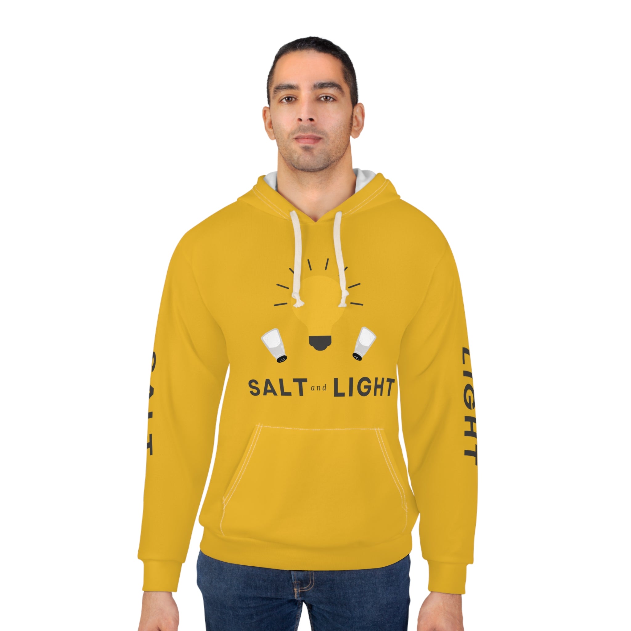 Salt and Light Unisex Pullover Hoodie - Mustard