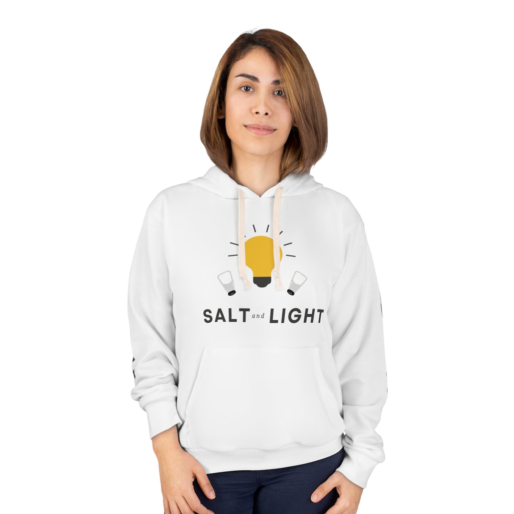 Salt and Light Unisex Pullover Hoodie - White