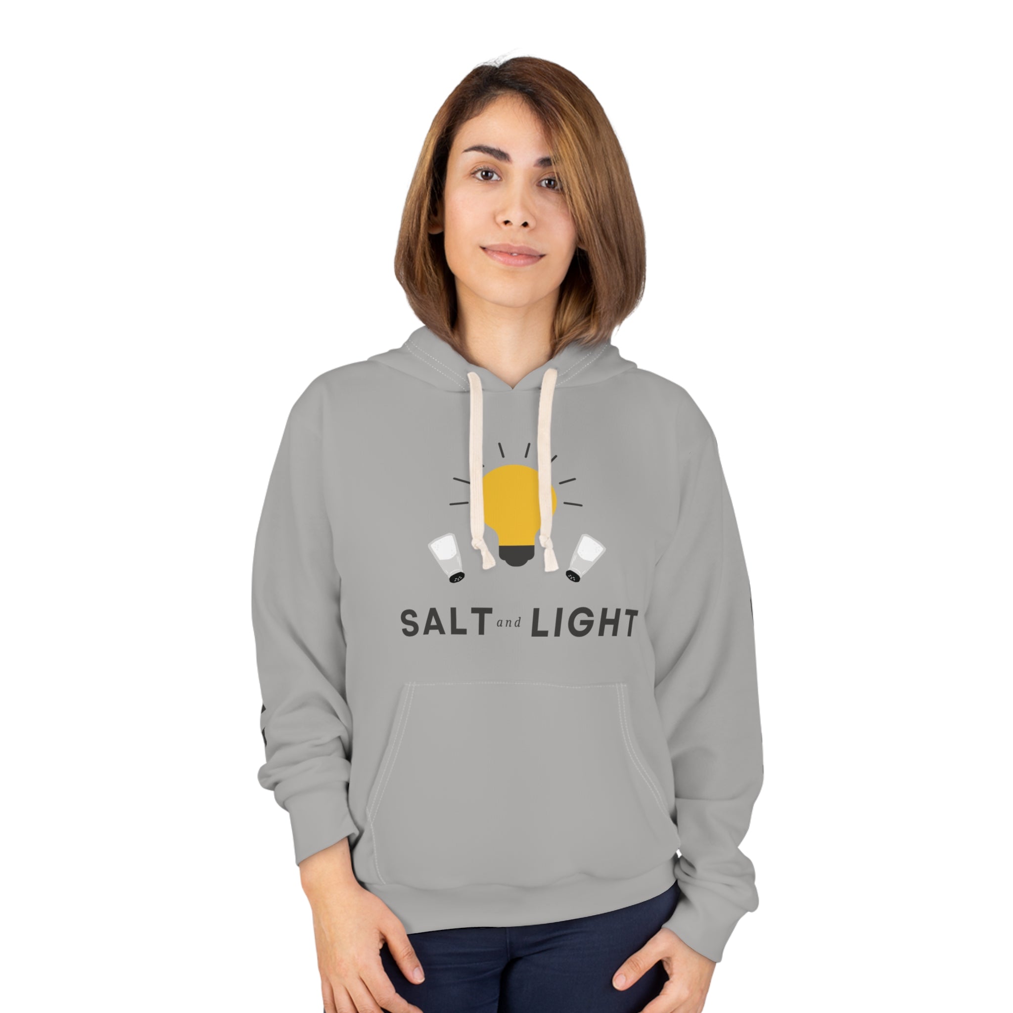 Salt and Light Unisex Pullover Hoodie - Light Gray