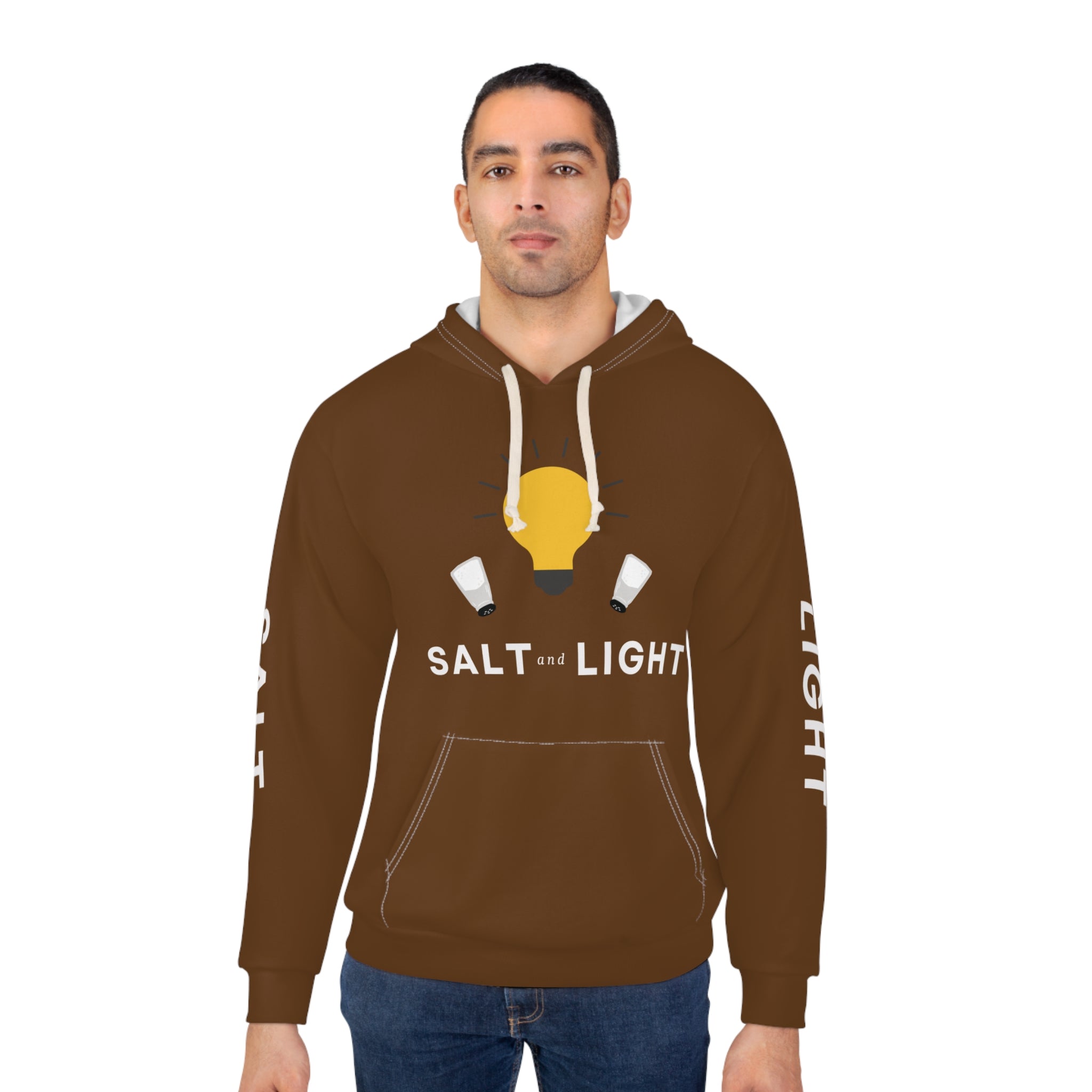 Salt and Light Unisex Pullover Hoodie - Brown